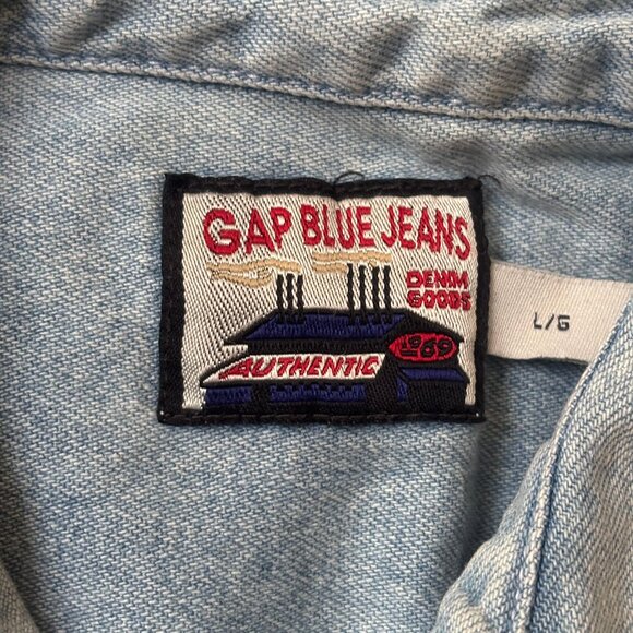 Vintage GAP Blue Jeans Denim Shirt L - Picture 3 of 3